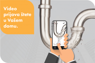 Nova usluga video prijave štete – Ne dozvolite da Vam curi vreme! Nova usluga video prijave štete – Ne dozvolite da Vam curi vreme!